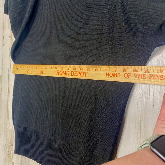 SML Sport Ltd Colorful Sequin Black Sweater Diamond Pattern Shoulder Pads Size L - Picture 6 of 8